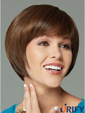 Kurze Bobs Straight Brown Top Synthetic Perücken
