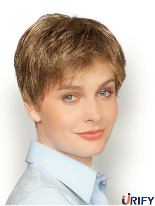 Beste 6 Zoll gerade blonde Boycuts kurze Perücken
