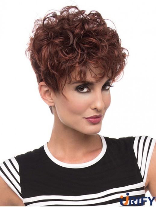 Curly Red Schöne kurze klassische Perücken