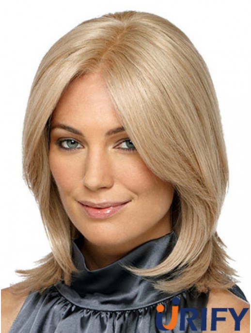 Schulterlange ohne Pony Straight Blonde Designed Synthetic Perücken