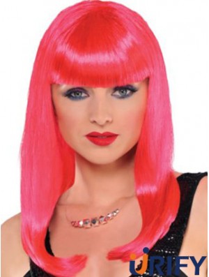 Gerade mit Pony Long Red Incredible Lace Front Perücken