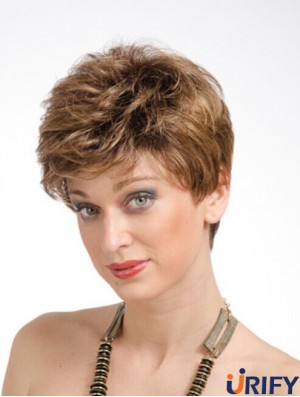 Online 6  inchStraight Auburn Boycuts kurze Perücken