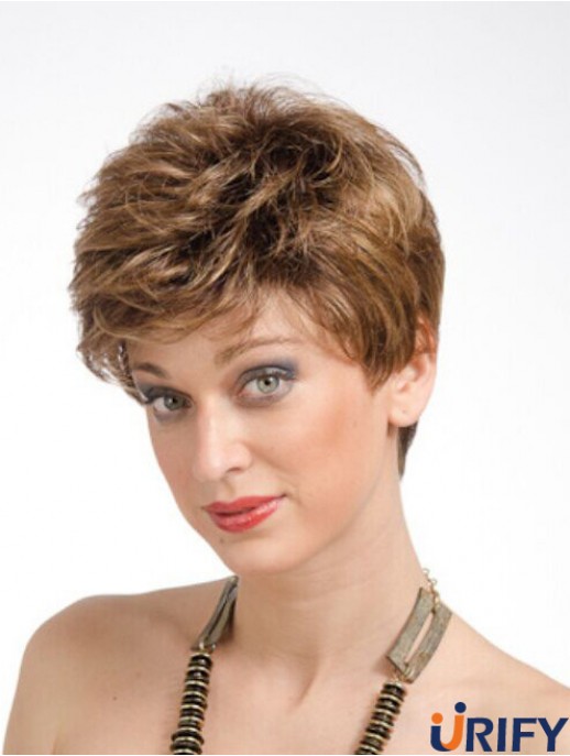 Online 6  inchStraight Auburn Boycuts kurze Perücken