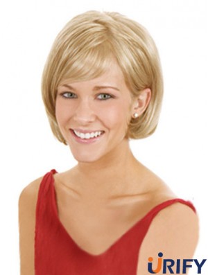 Lace Front Chin Länge Straight Blonde Hochwertige Bob Perücken