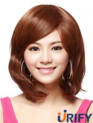 Schulterlange Bobs Straight Auburn Flexibility Synthetische Perücken