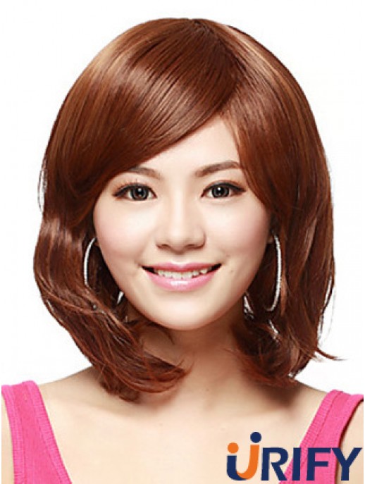 Schulterlange Bobs Straight Auburn Flexibility Synthetische Perücken