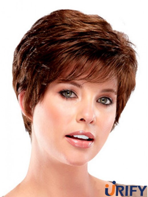 Cropped Boycuts Wavy Auburn Durable Synthetic Perücken
