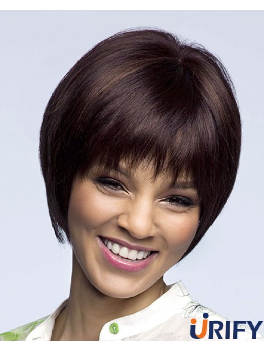 Gerade Kinnlänge Auburn 8  inchLace Front Hochwertige Bob Perücken