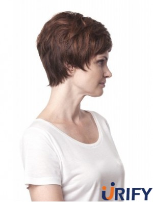 Wellenförmige geschichtete 8  inchAuburn Incredible Synthetic Perücken