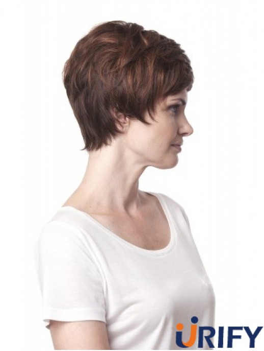 Wellenförmige geschichtete 8  inchAuburn Incredible Synthetic Perücken