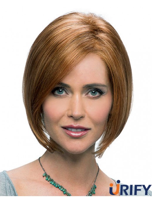 Gerade Kinnlänge Auburn 10  inchLace Front Modern Bob Perücken