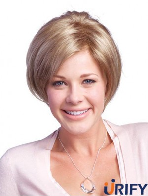 Gerade Kinnlänge Braun 10 Zoll Lace Front Trendy Bob Perücken