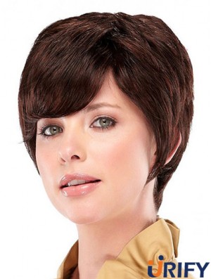 Cropped Layered Straight Auburn Exquisite synthetische Perücken
