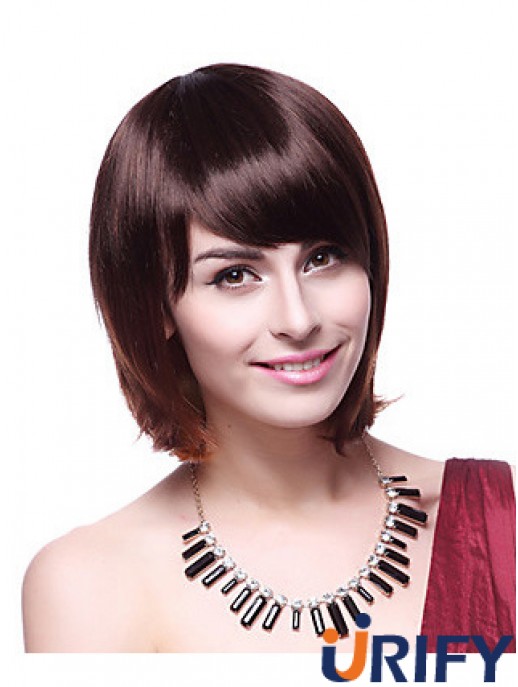 Kinnlänge Bobs Straight Auburn Fabulous Synthetic Perücken