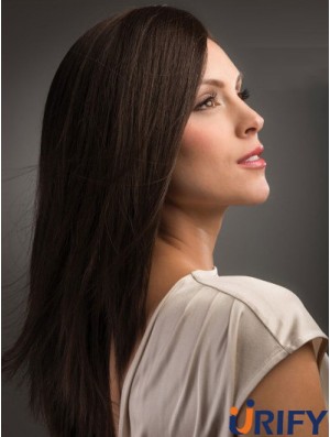 Echte synthetische Perücken Browns Brown Farbe Long Length Straight Style