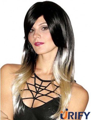 Straight Style 20 Zoll Ombre / 2 Tone Mit Pony Lange Perücken