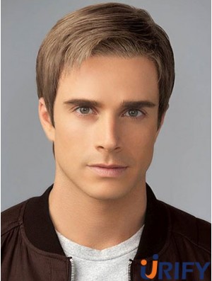 6  inchBrown Classic Short Straight Synthetic Herren Perücken
