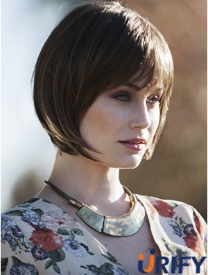 Bobs Brown Straight Chin Länge 10  inchbequeme mittlere Perücken