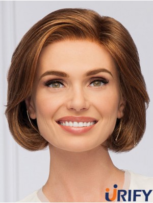 Auburn Wavy Monofilament Bobs 10 Zoll synthetische Perücken Frauen