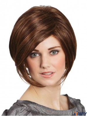 Auburn Straight 10  inchLace Front Perücken Bob