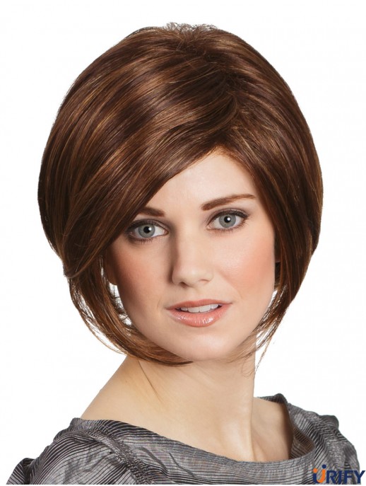 Auburn Straight 10  inchLace Front Perücken Bob