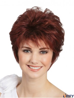 Monofilament Red 8  inchWellige klassische Perücken für Menschen mit Krebs