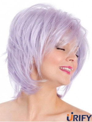 Capless Straight Lilac 8 Zoll Bobs Fashion Perücke