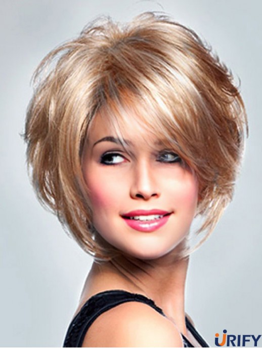 UK Lace Perücken mit Monofilament Short Length Curly Style Layered Cut