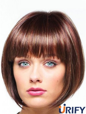Perücke Bob Kinn Länge Mit Spitze Front Synthetic