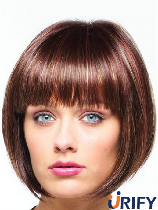 Perücke Bob Kinn Länge Mit Spitze Front Synthetic