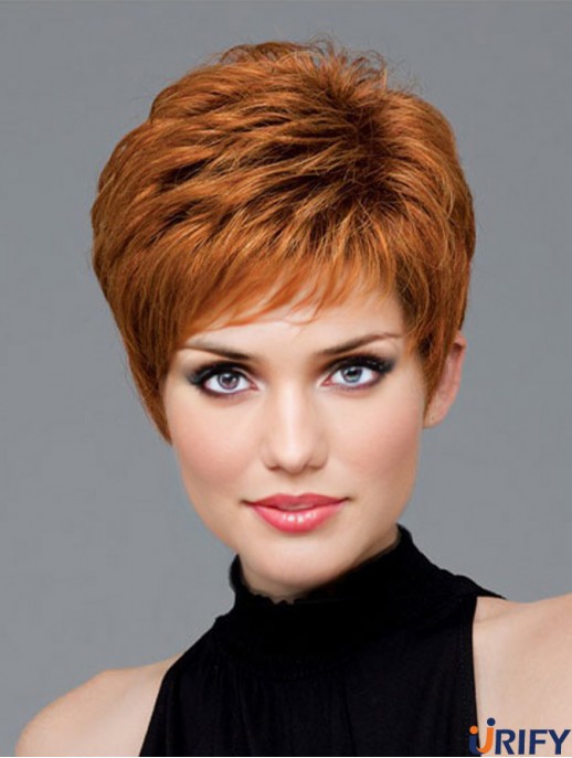 Lace Frontals UK Mit Monofilament Auburn Farbe abgeschnitten Länge