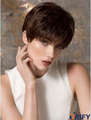 Boycuts Cropped Brown Straight Fashion Petite Perücken