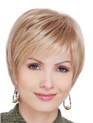 Beste Blonde Short Straight Layered Lace Front Perücken