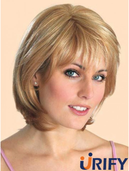 Spitze vorne Kinn Länge gerade blond Flexibilität Bob Perücken