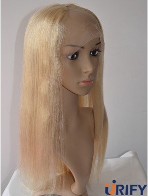 20 Zoll Lace Front Straight Blonde Wunderschöne U-Teil Perücken