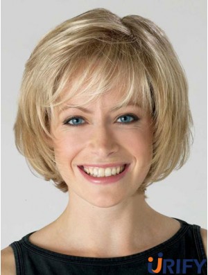 Lace Front Short Straight Blonde Fabelhafte Bob Perücken
