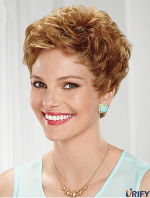 Cropped Wavy Boycuts Sassy Blonde Lace Front Perücken