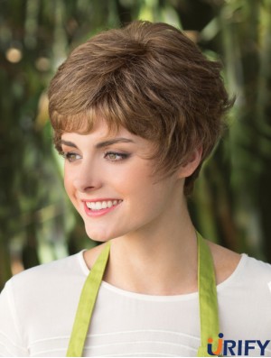 8  inchIdeal Curly Boycuts Blonde Short Perücken