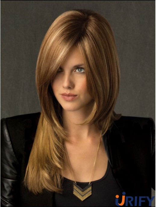 Kaufen Sie Monotop Perücke Verkauf mit Spitze vorne lange Länge blonde Farbe