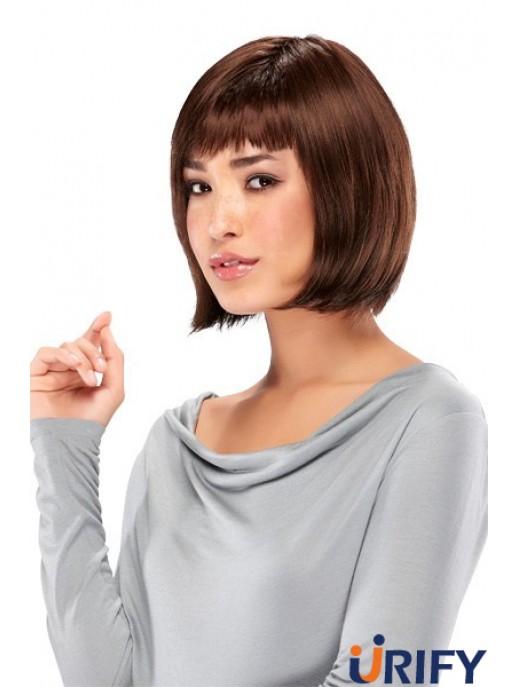 Spitze vorne Kinn Länge gerade Auburn New Bob Perücken