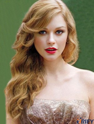 Lace Front Layered Wavy Long Blonde Hochwertige  Perücken