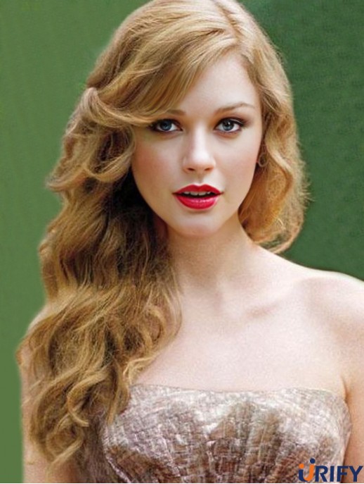 Lace Front Layered Wavy Long Blonde Hochwertige  Perücken