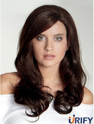 Wellig mit Pony Long Auburn Schöne Lace Front Perücken