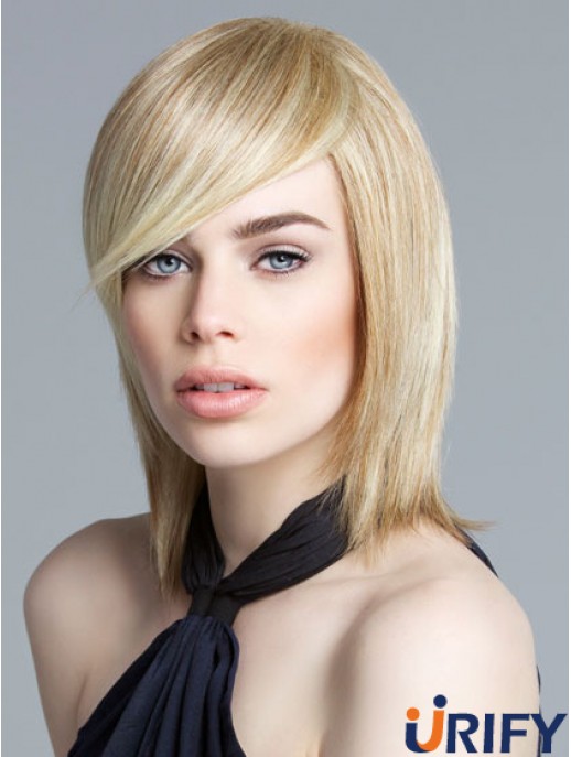 Spitze vorne Kinn Länge gerade blonde neue Bob Perücken