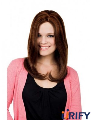 Gerade ohne Pony Lange Auburn Online Lace Front Perücken