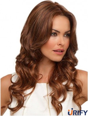 Geeignete Auburn Curly ohne Pony Lace Front Long Perücken