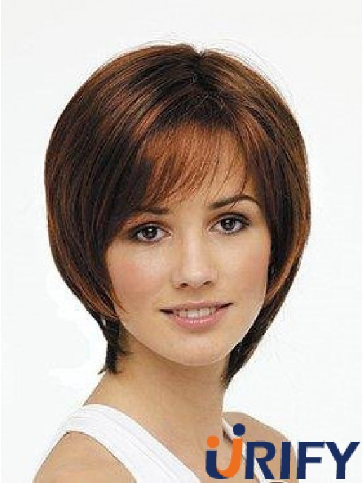 Kinnlänge Auburn Incredible 11  inchStraight Bob Perücken