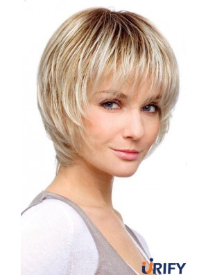 Kinnlänge Blond Geeignete 10  inchStraight Bob Perücken