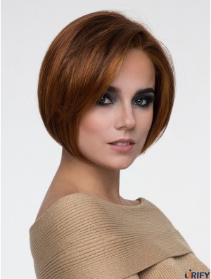10 Zoll Kinn Länge Monofilament Auburn Best Bob Perücke