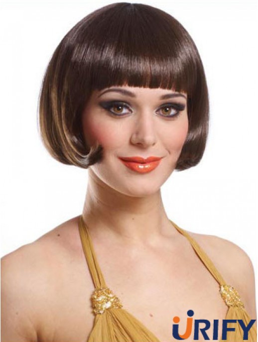 Kupfer Bob Perücke Mit Capless Straight Style Kurze Länge